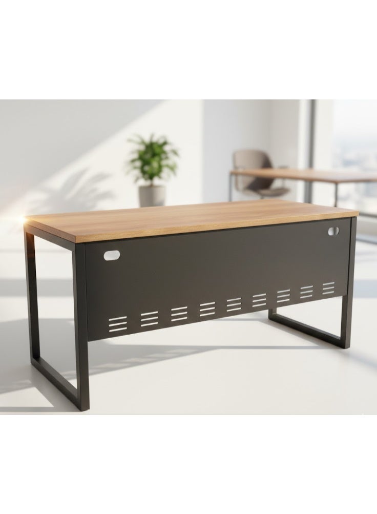 AGM مكتب موظف عصري 120×60×75 سم – مكتب عالي الجودة من خشب MDF وإطار معدني – مناسب للمكتب والمنزل - Image 2